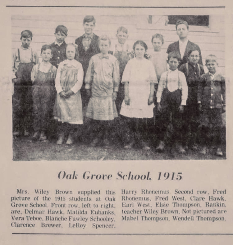 Oak Grove School. Marion Township.