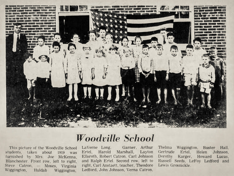 Woodville School. Harlan Township.