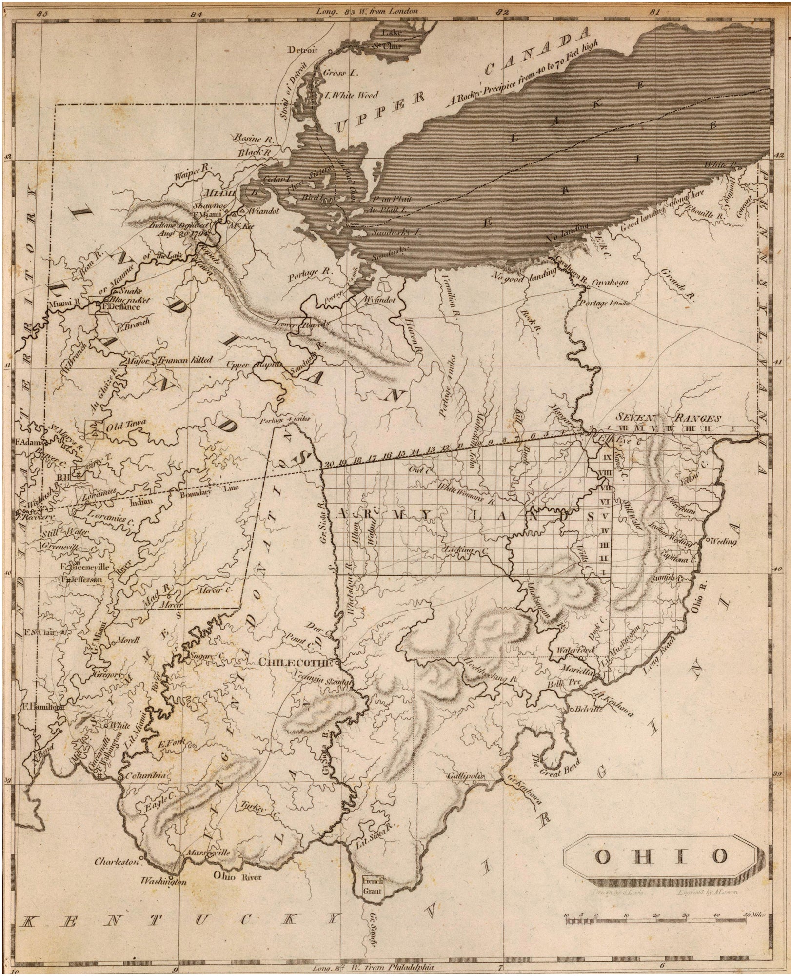 1804. Ohio Map. – Blanchester Area Historical Society