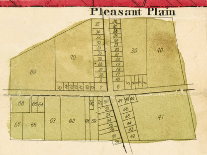 1875. Map of New Columbia/Pleasant Plain.