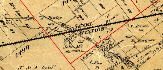 1867. Map of Level Station, Harlan Township.