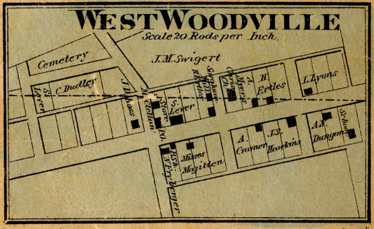 1867. West Woodville Map.