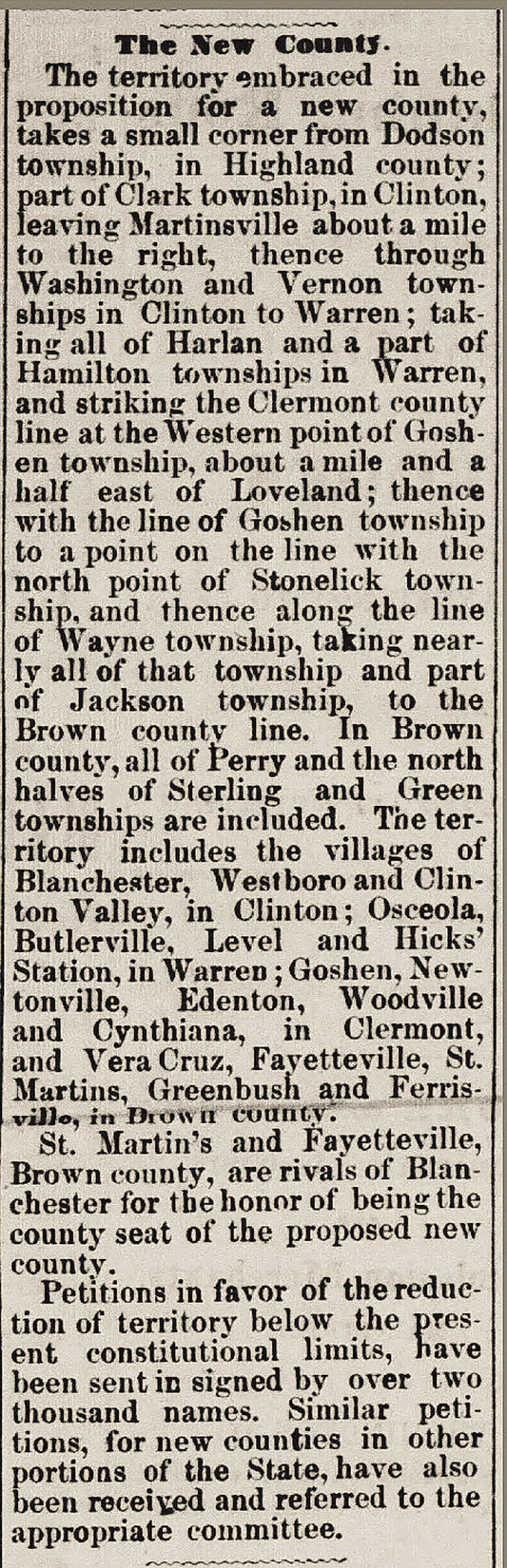 1873. New county proposal.