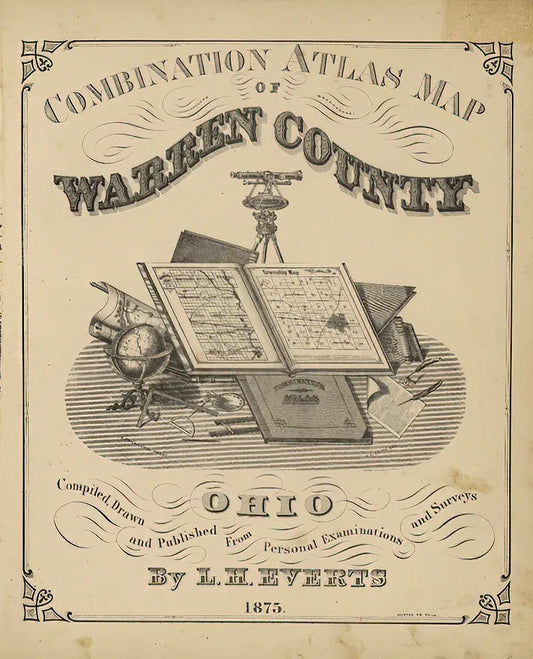 1875. Combination atlas map of Warren County, Ohio.