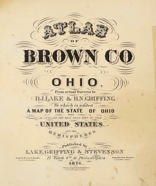 1876. Atlas of Brown Co., Ohio