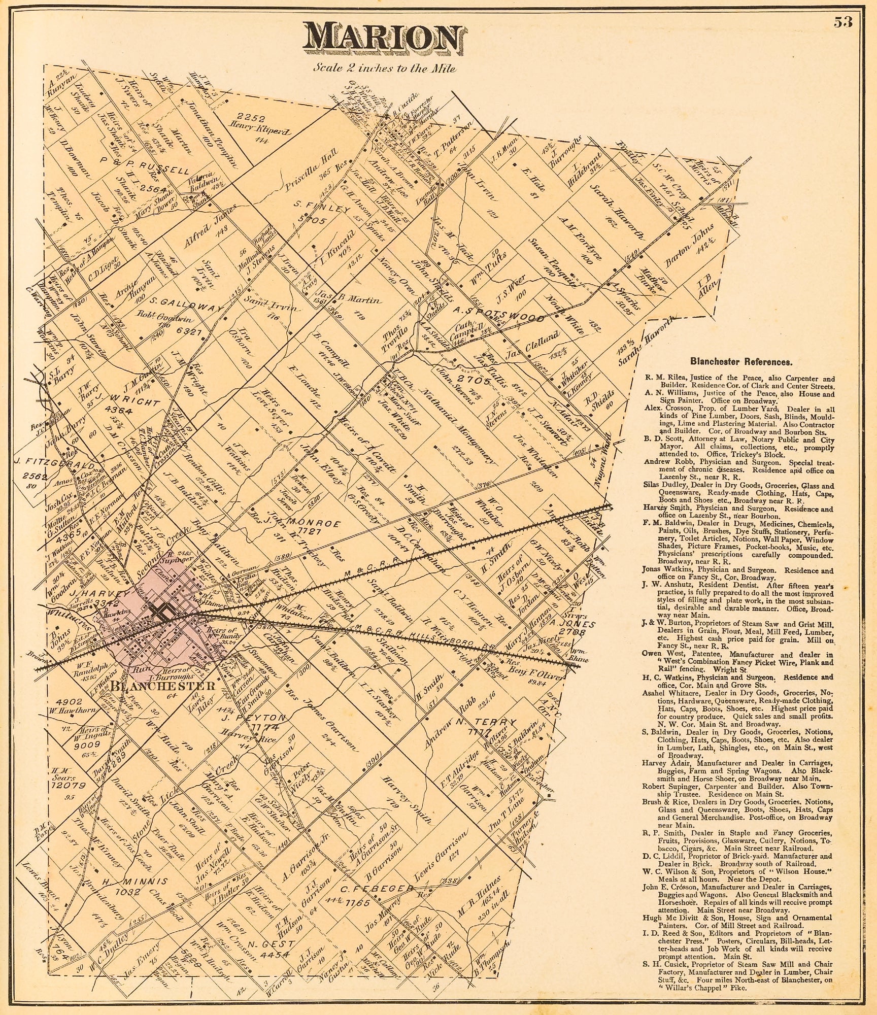 Blanchester-Marion Township maps – Blanchester Area Historical Society