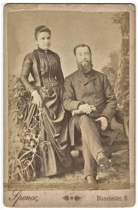 1878. John and Shushan Wright, Missionaries. Spence Photography.