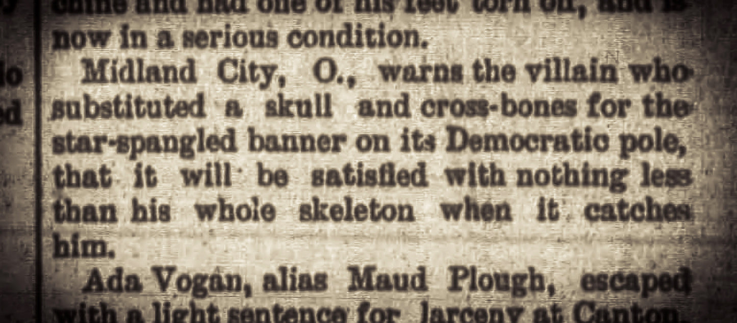 1888. Flag Vandalism. Midland City.