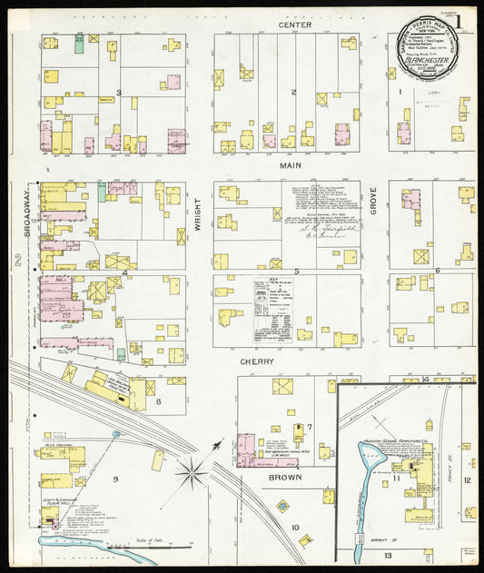 1892 Sanborn Fire Insurance Maps of Blanchester.