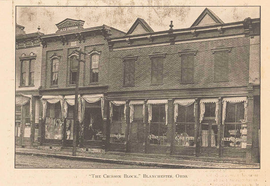 1903. Crosson Block. Blanchester.