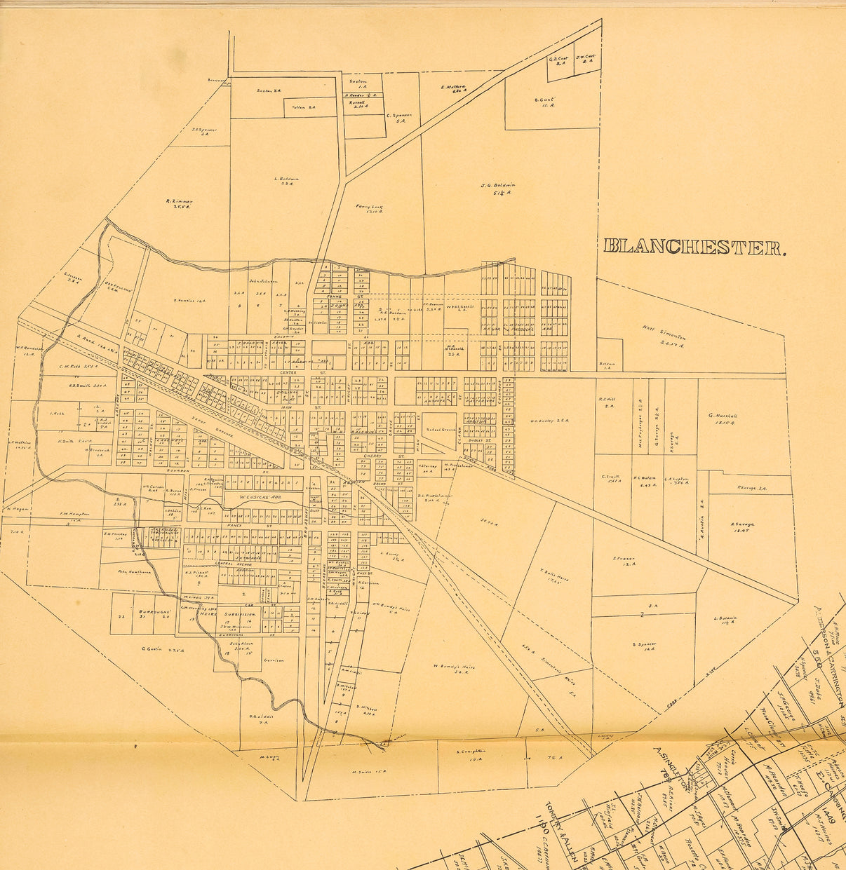 1903. Map of Blanchester, Marion Township. – Blanchester Area ...