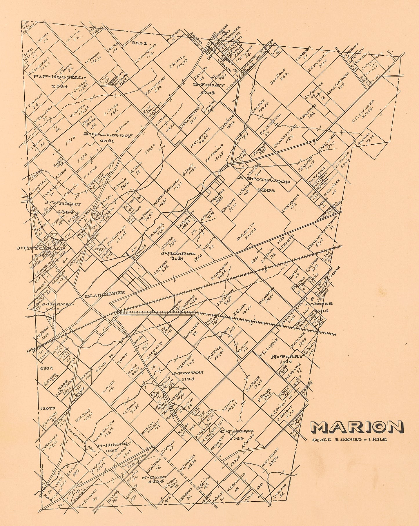 1903. Map of Marion Township.