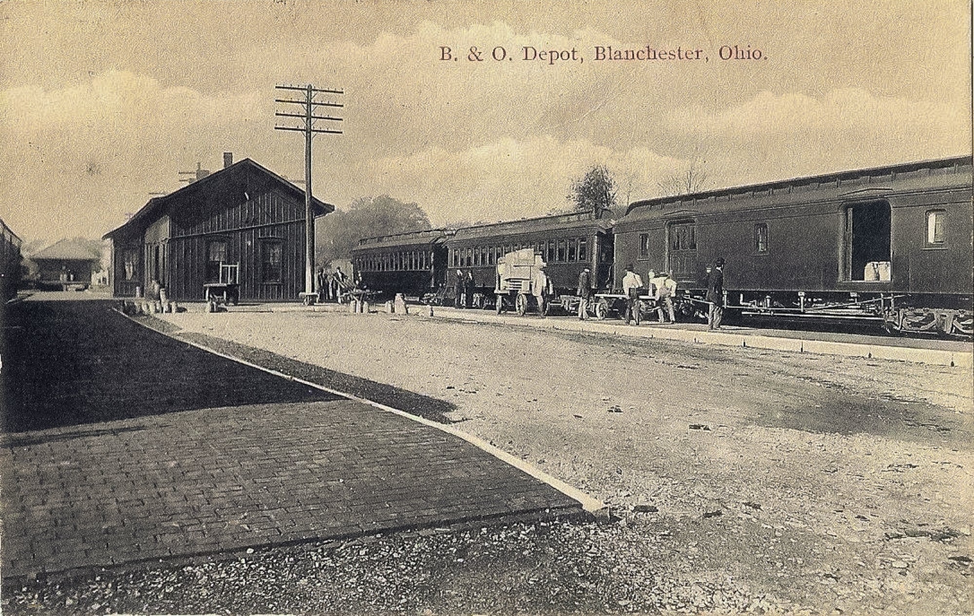 1910. B&O Railroad Depot at Blanchester. – Blanchester Area Historical ...