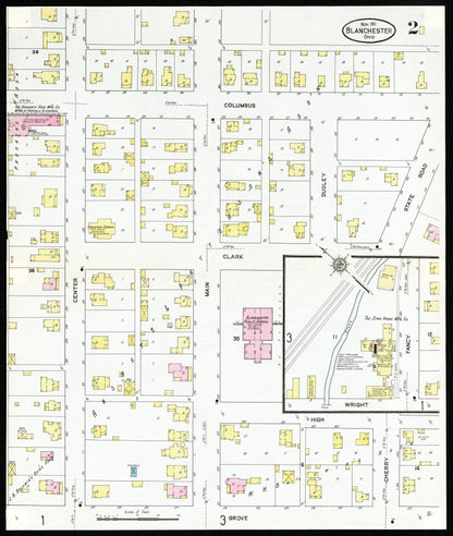 1911 Sanborn Fire Insurance Maps of Blanchester.