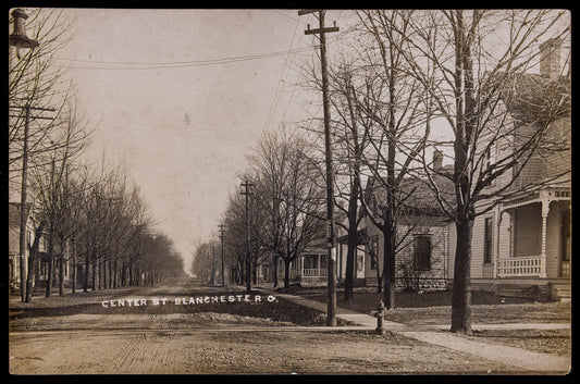 1912. Center Street Looking North Postcard. Blanchester.