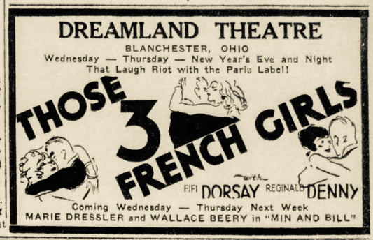 1930. Dreamland Theatre."Those French Girls".