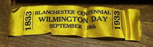 1933. Blanchester Centennial Ribbon.