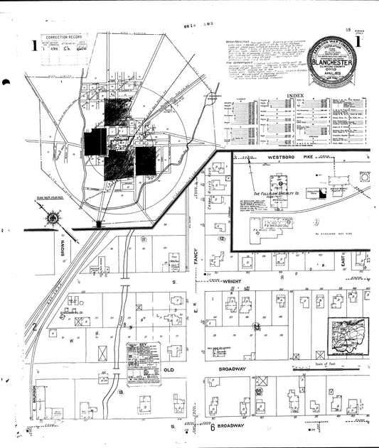 1934 Sanborn Fire Insurance Maps of Blanchester.