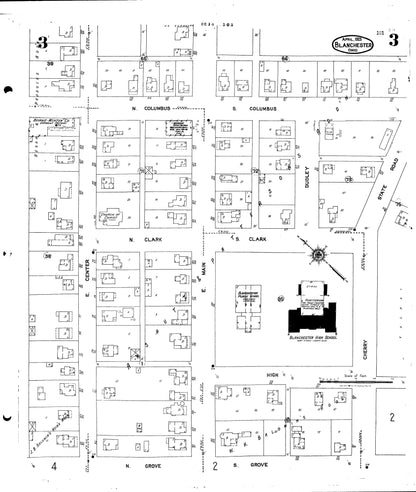 1934 Sanborn Fire Insurance Maps of Blanchester.