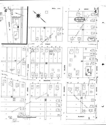 1934 Sanborn Fire Insurance Maps of Blanchester.