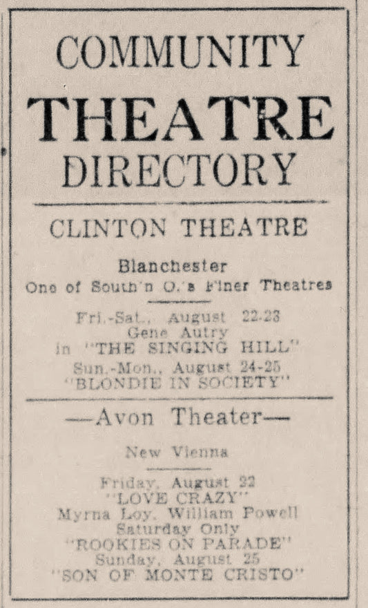 1941. Clinton Theatre News Article.