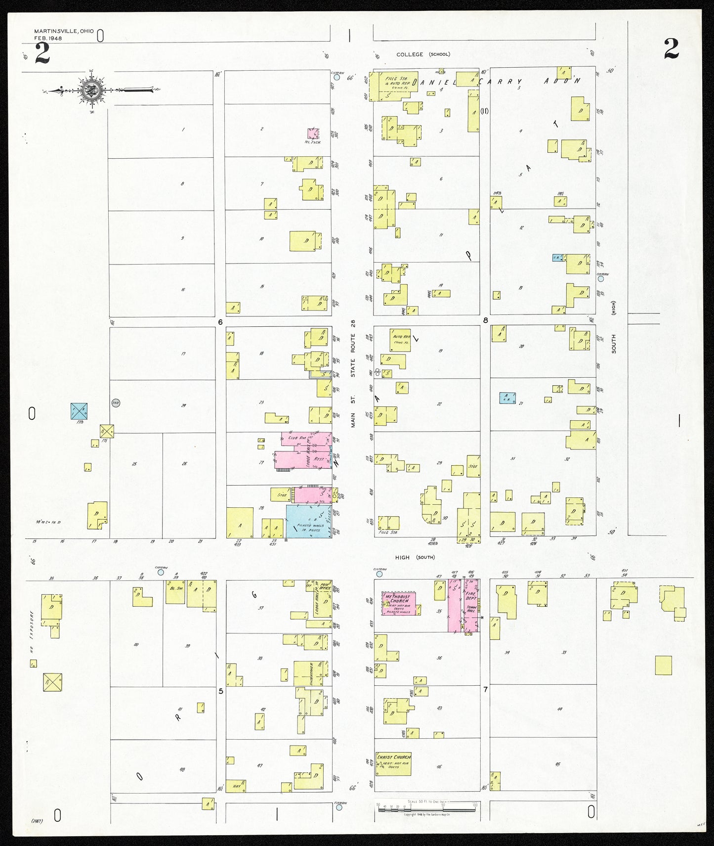 1948 Sanborn Fire Insurance Maps of Martinsville.