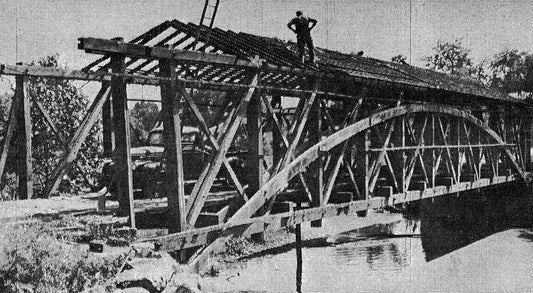 1951. Demolition of the Covered Bridge. Westboro,