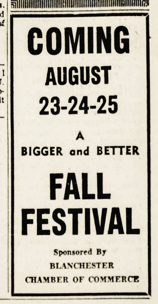 1956. Blanchester Fall Festival.