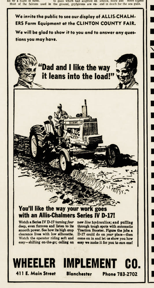 1965. Wheeler Implement Ad.