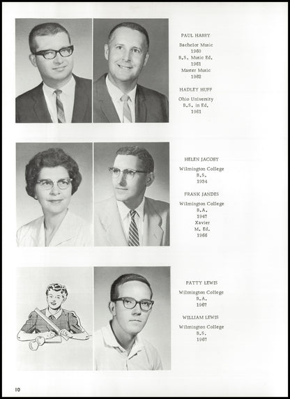 1967. Blanchester High School Yearbook.