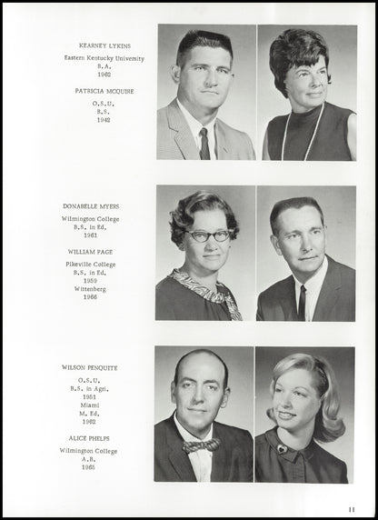 1967. Blanchester High School Yearbook.