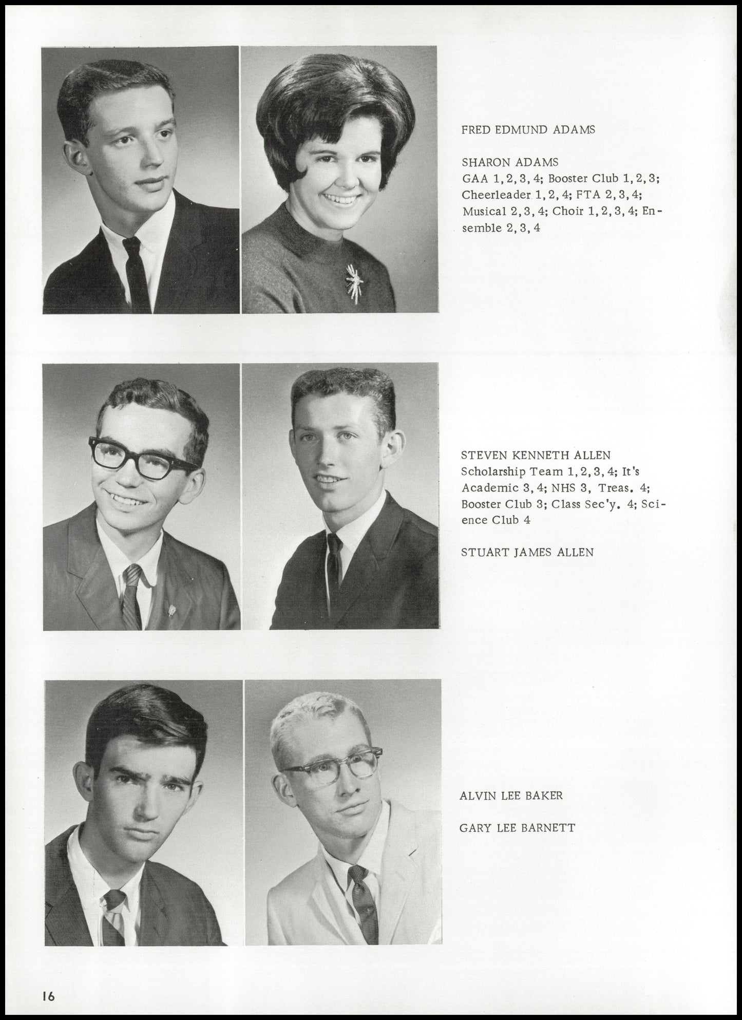 1967. Blanchester High School Yearbook.