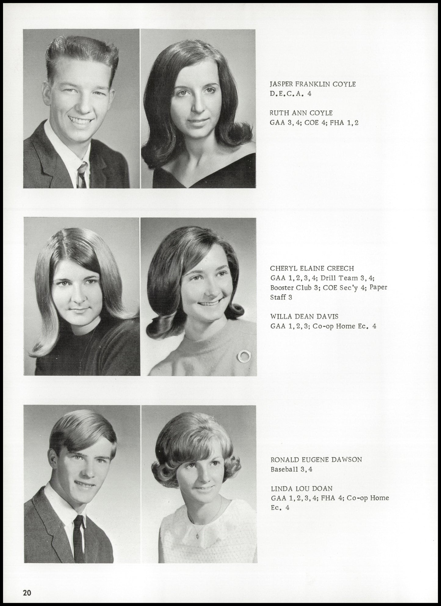 1967. Blanchester High School Yearbook.