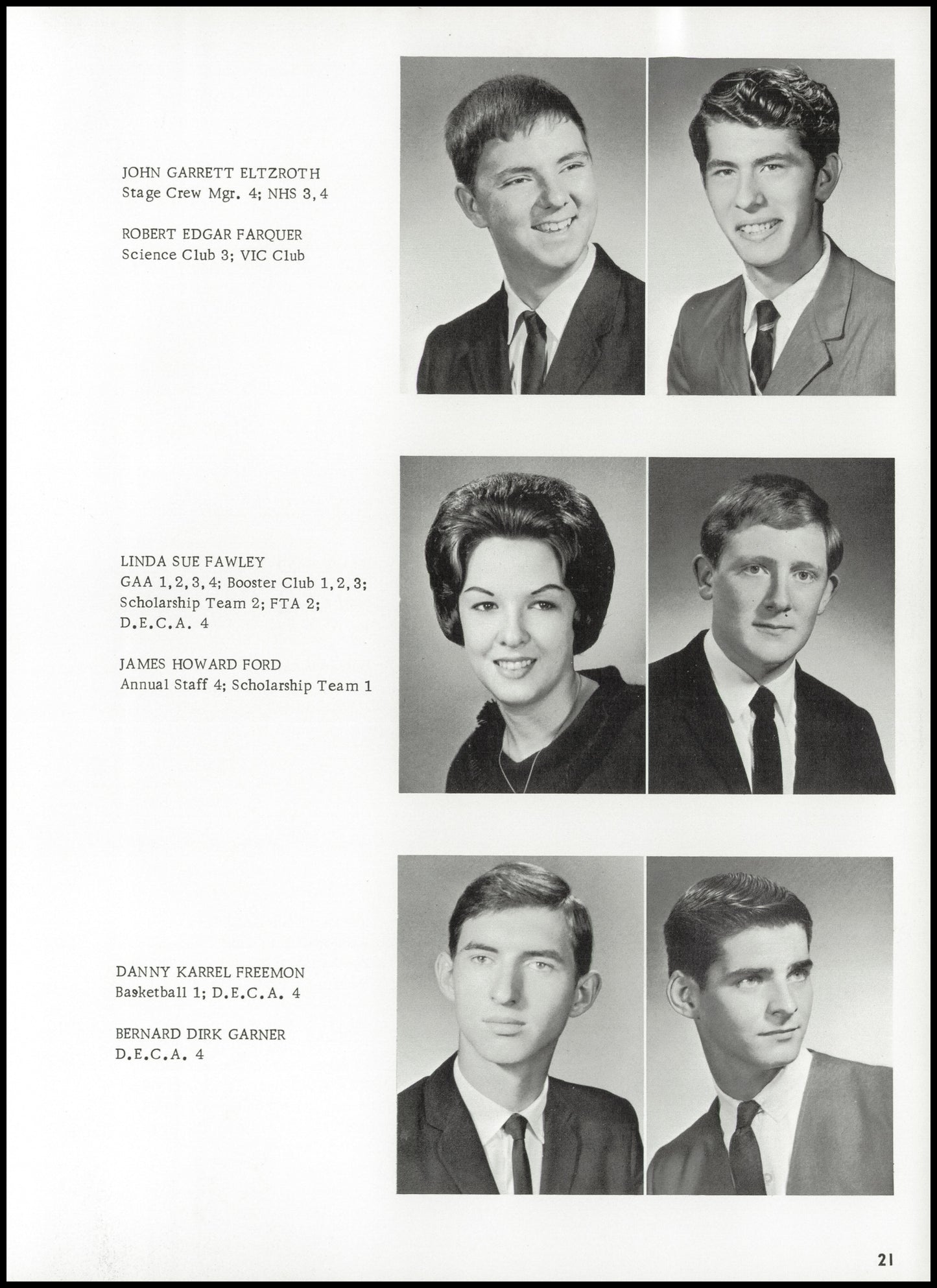 1967. Blanchester High School Yearbook.