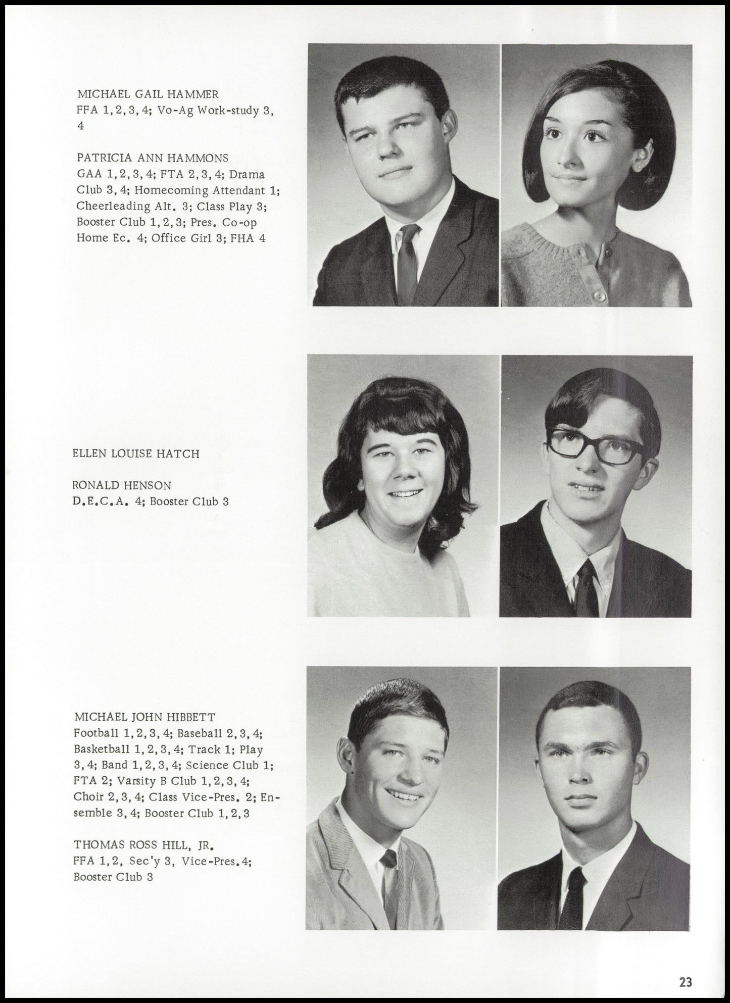 1967. Blanchester High School Yearbook.