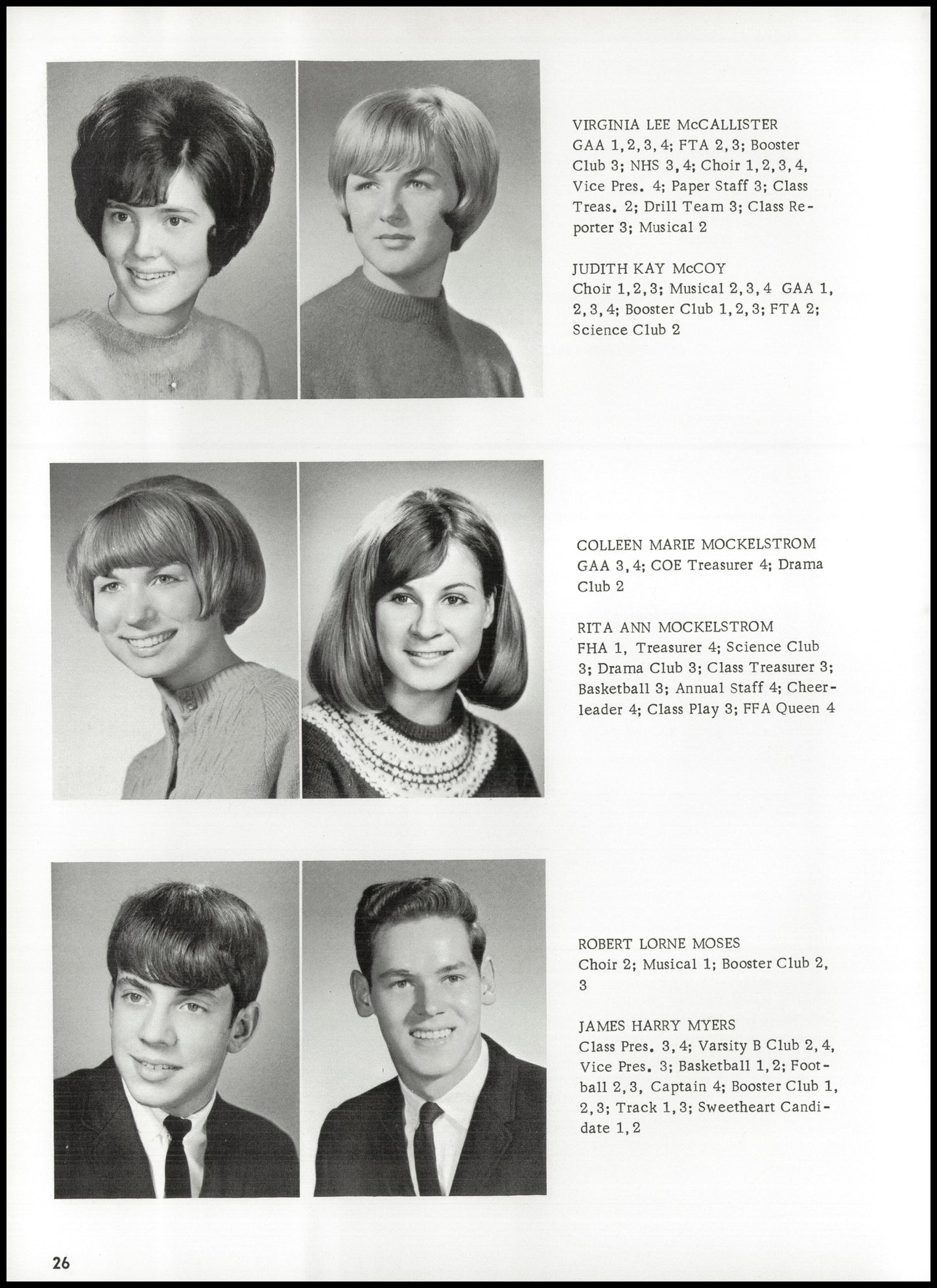 1967. Blanchester High School Yearbook.