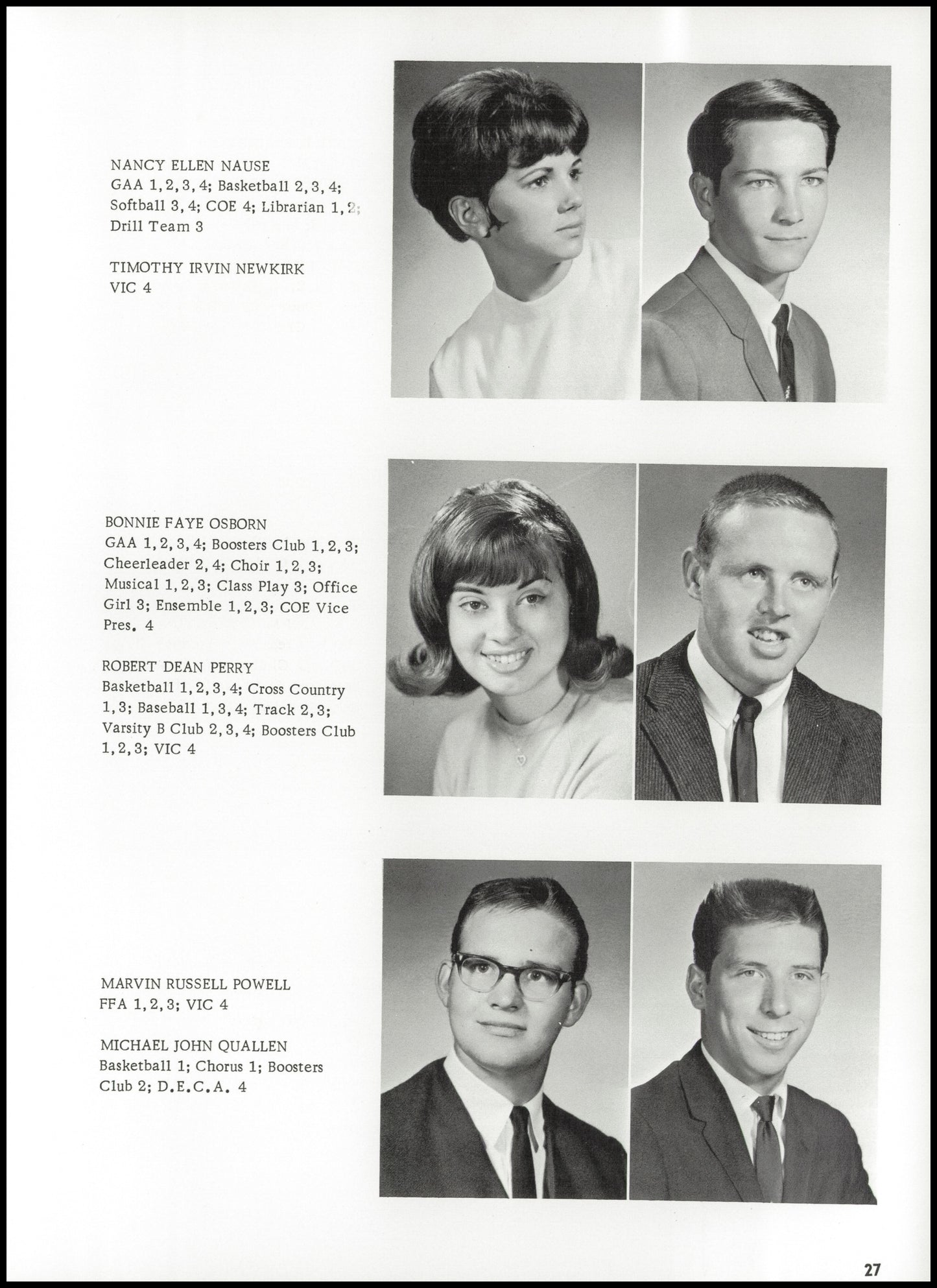 1967. Blanchester High School Yearbook.