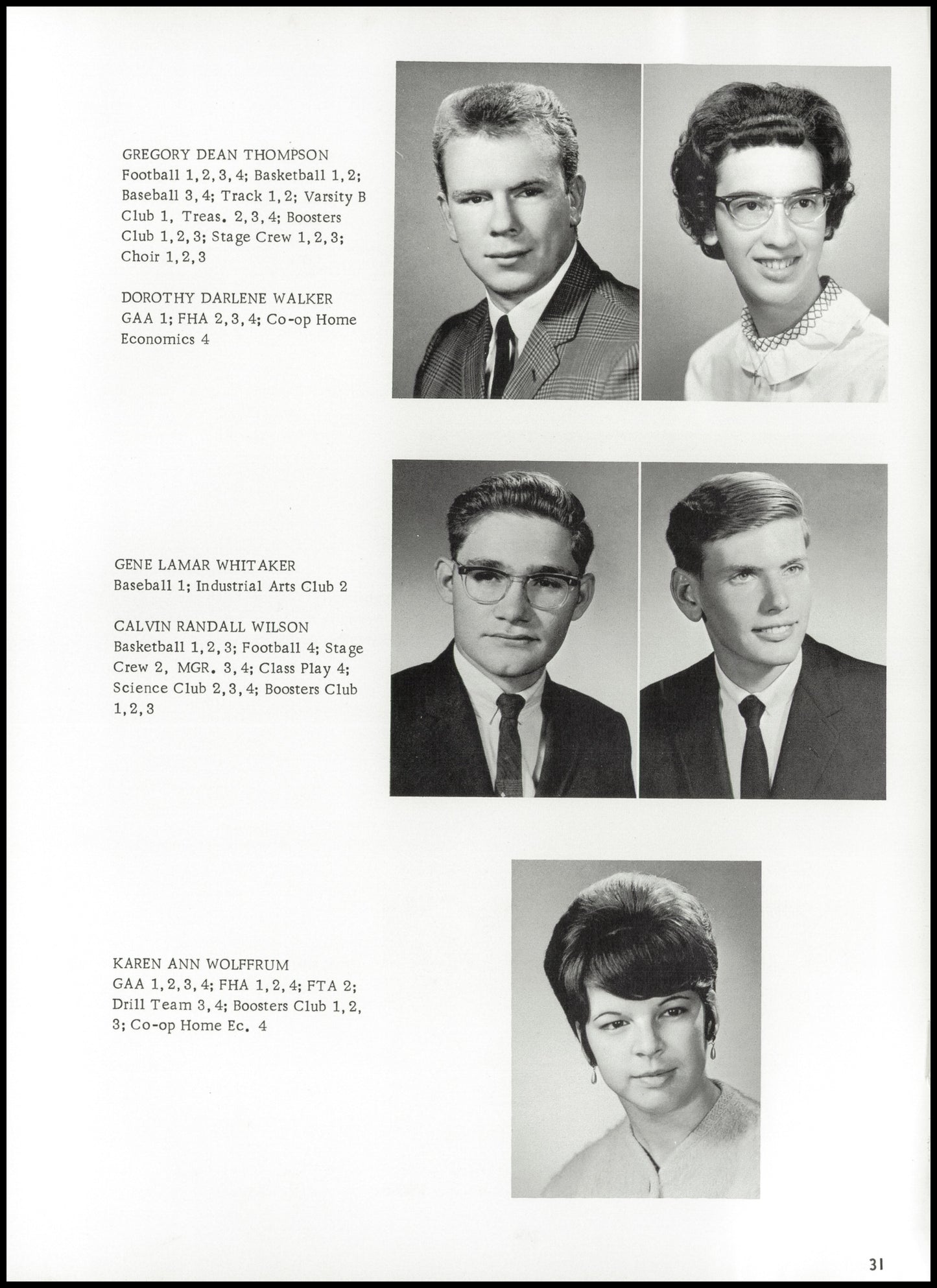 1967. Blanchester High School Yearbook.