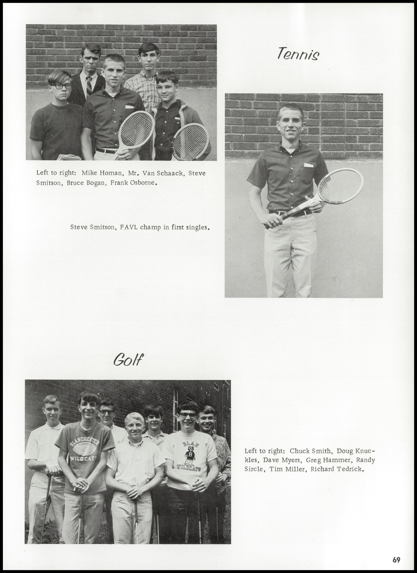 1967. Blanchester High School Yearbook.