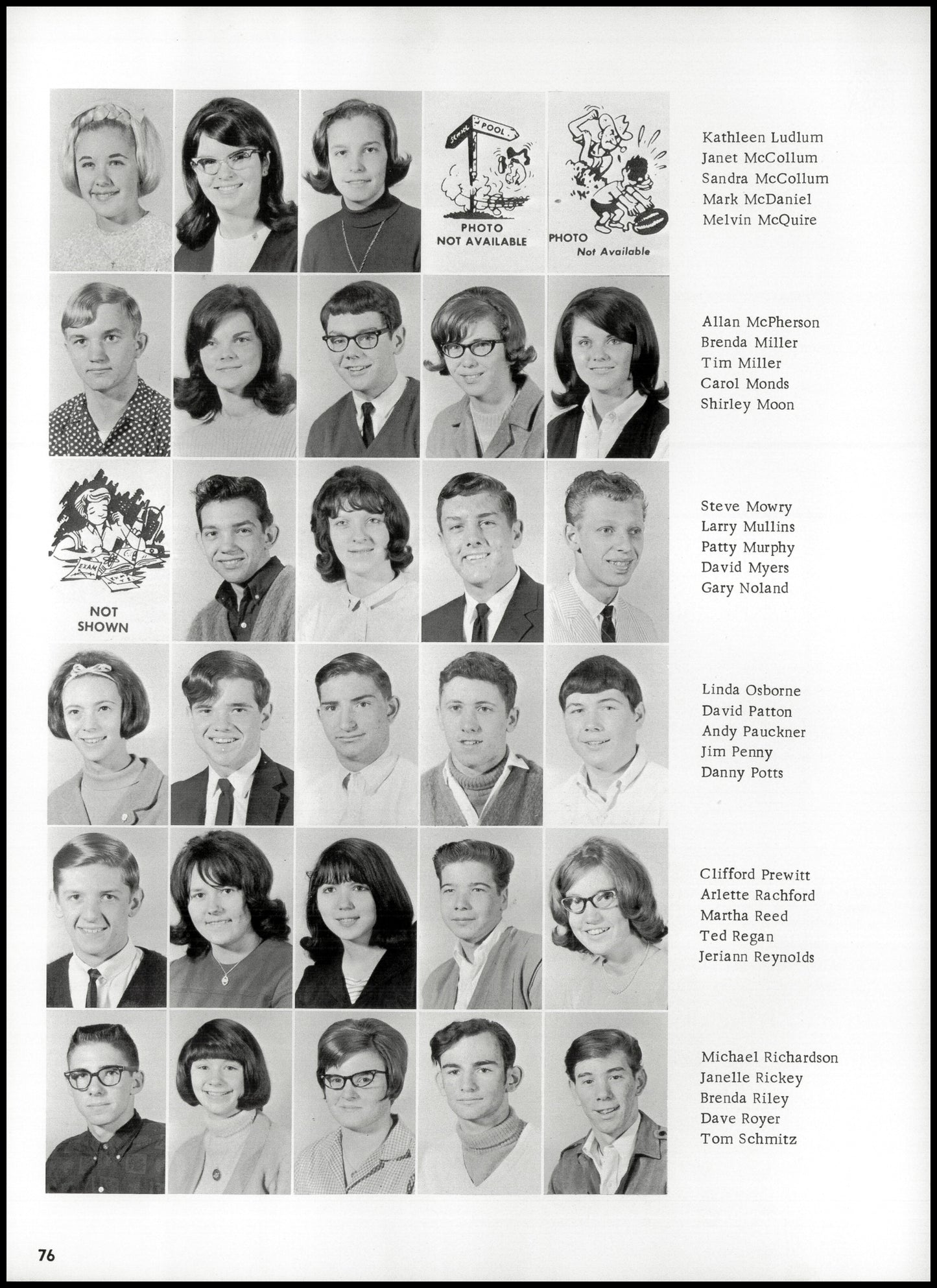 1967. Blanchester High School Yearbook.