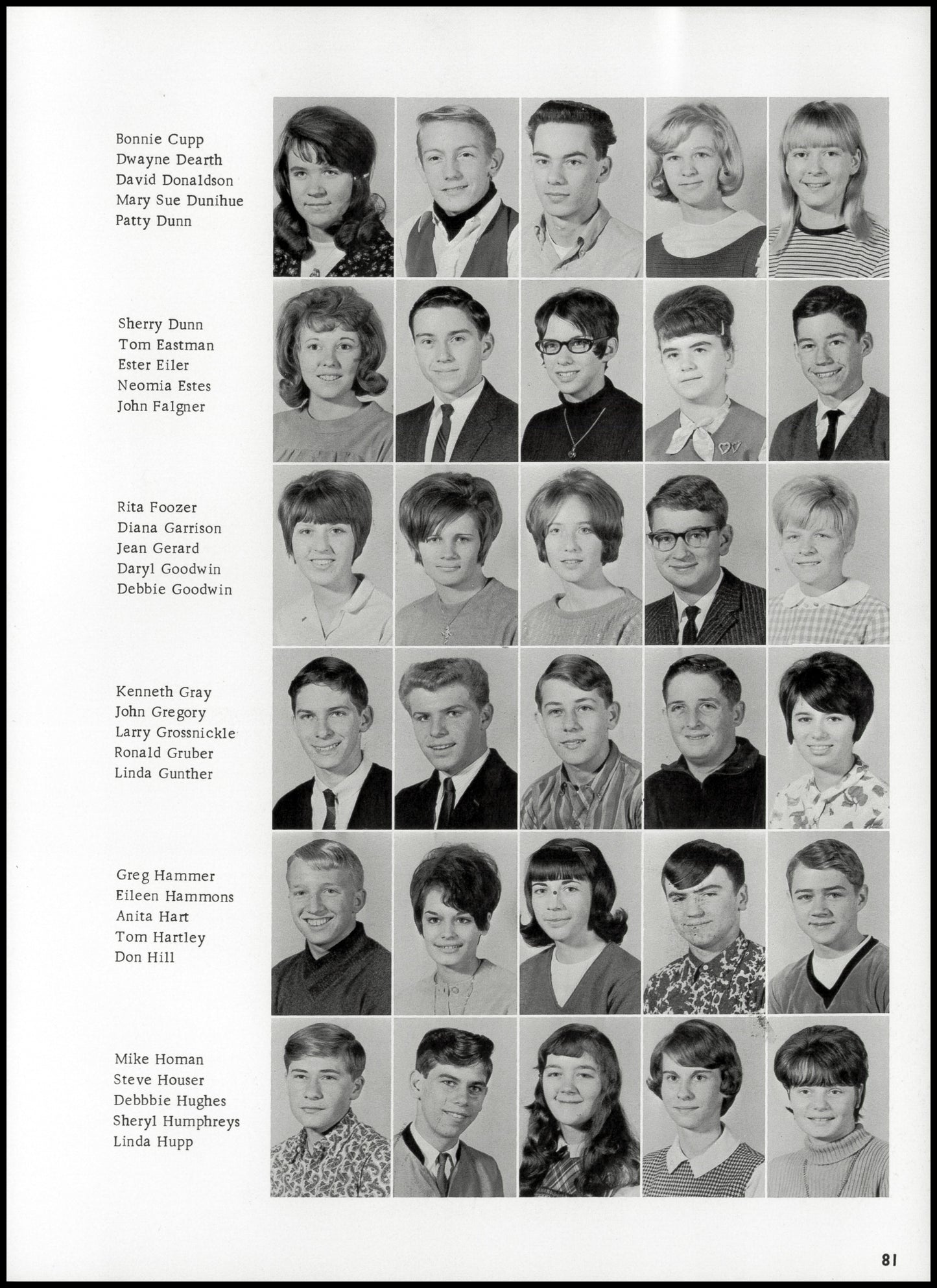 1967. Blanchester High School Yearbook.