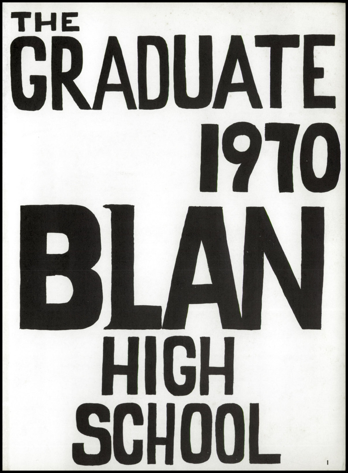 1970. Blanchester High School Yearbook. Blanchester Area Historical