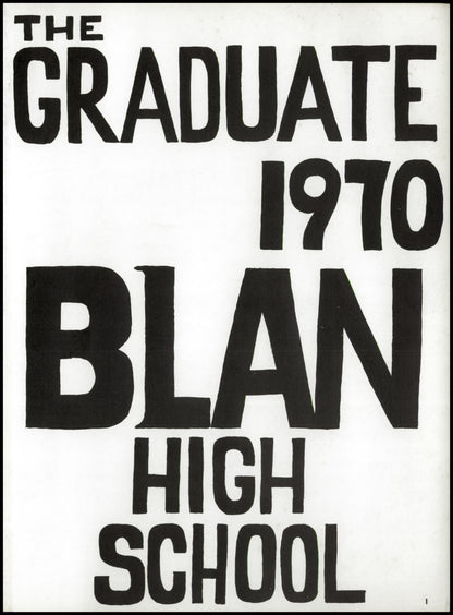 1970. Blanchester High School Yearbook.