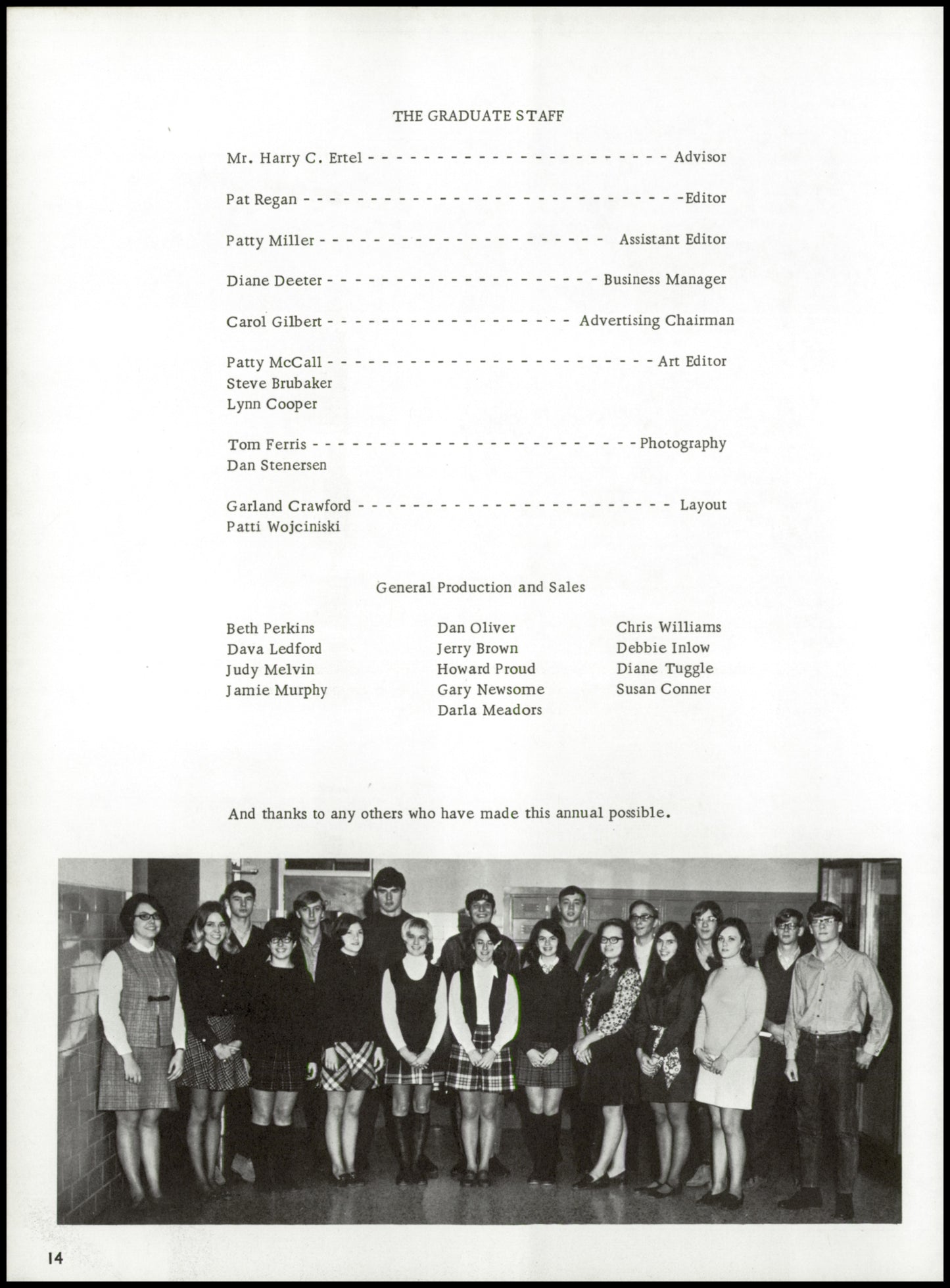 1970. Blanchester High School Yearbook.