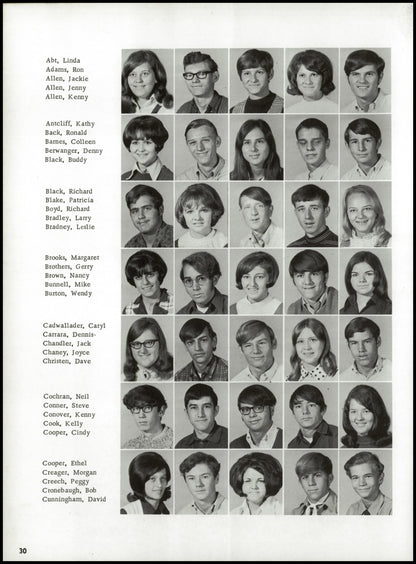 1970. Blanchester High School Yearbook.