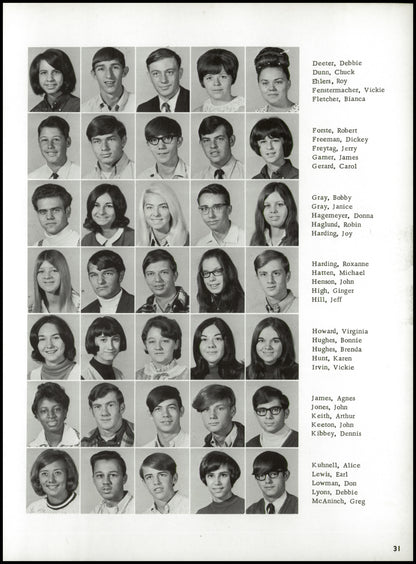 1970. Blanchester High School Yearbook.