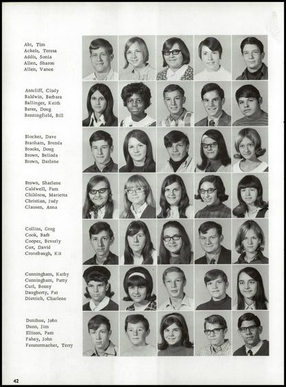 1970. Blanchester High School Yearbook.