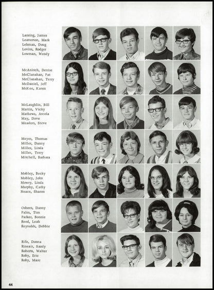 1970. Blanchester High School Yearbook.