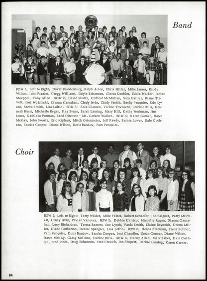 1970. Blanchester High School Yearbook.