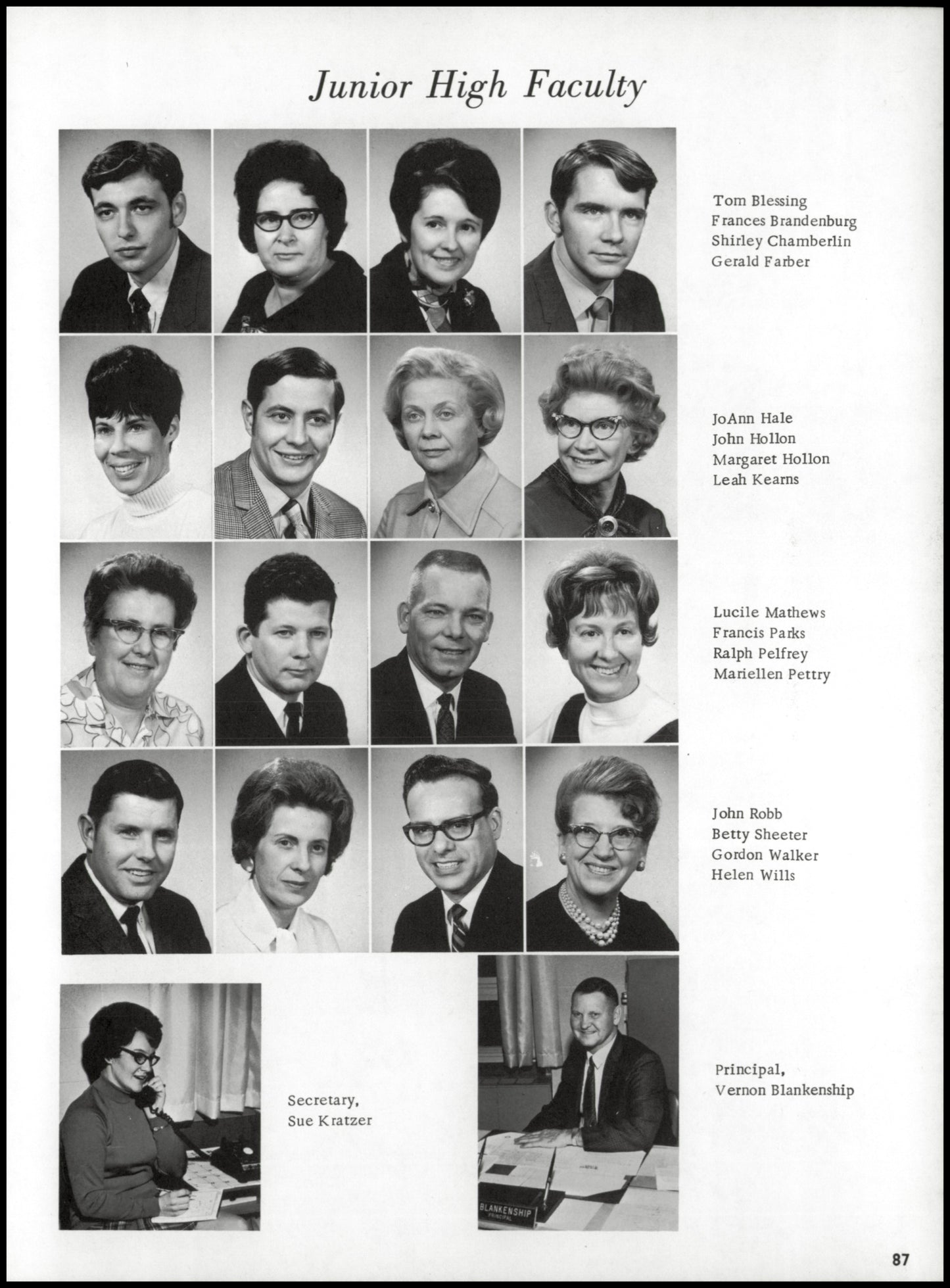 1970. Blanchester High School Yearbook.